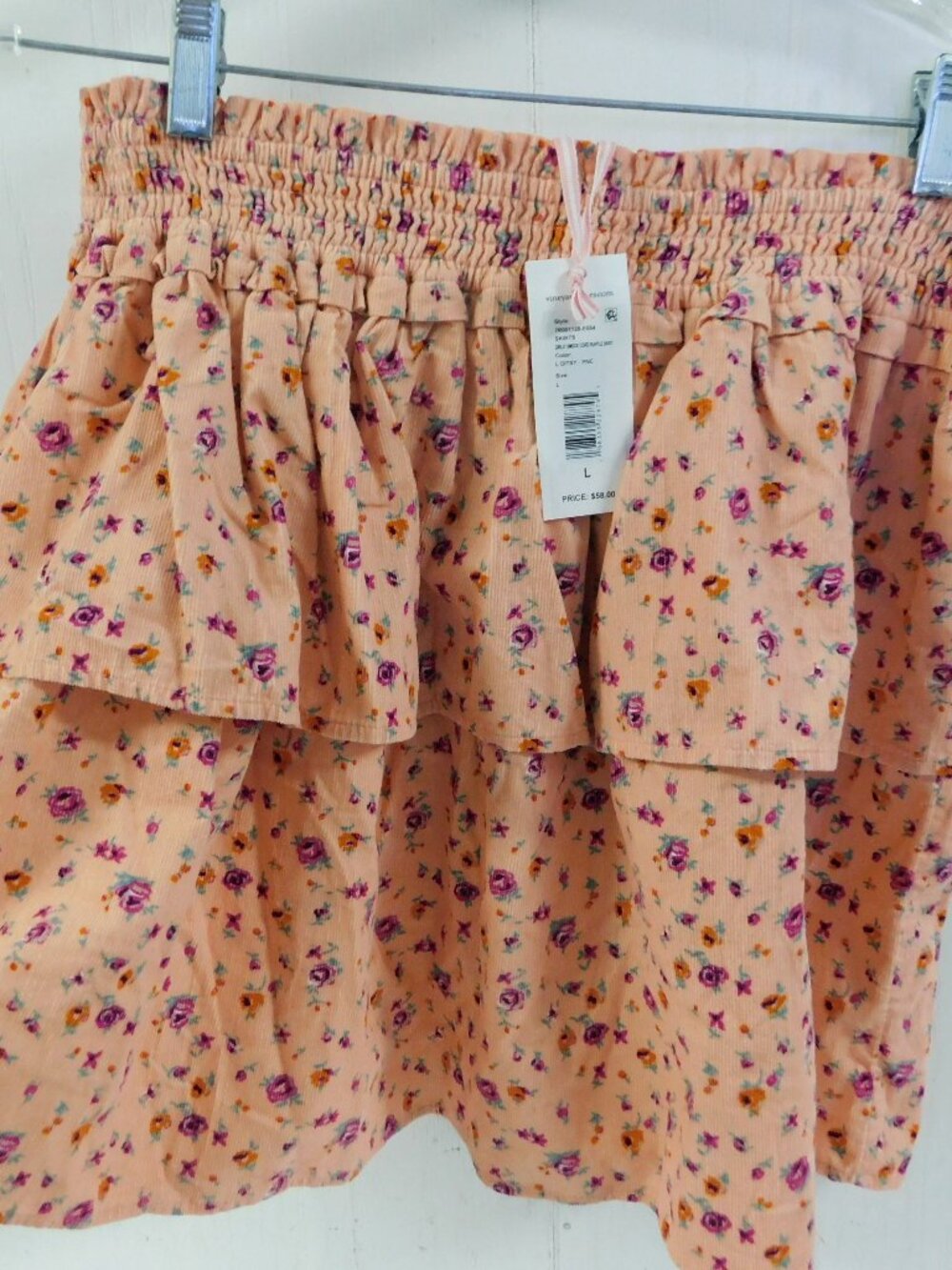 Vineyard Vines Girls Corduroy Ruffled Skirt size L New with Tag